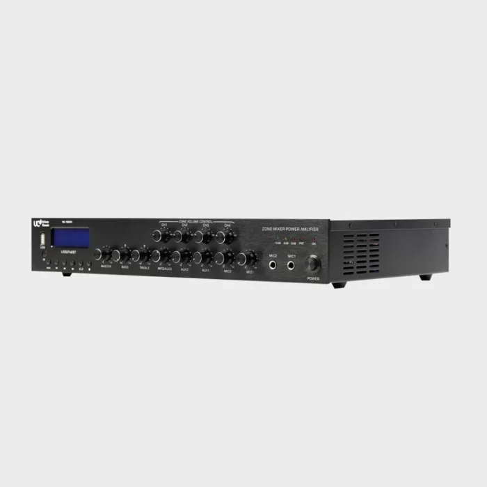 urban classic PA 1204 (ZONE AMP) - 120Watts, Copper transformer. 4 Zone with Volume Control (100V ) , 3 Mic Input, 2 Aux Input , Bluetooth, FM , USB (MP3, WMA playback), Pre Out , 4-16Ohm & 70/100V Speaker Output VOX Feature - Image 4