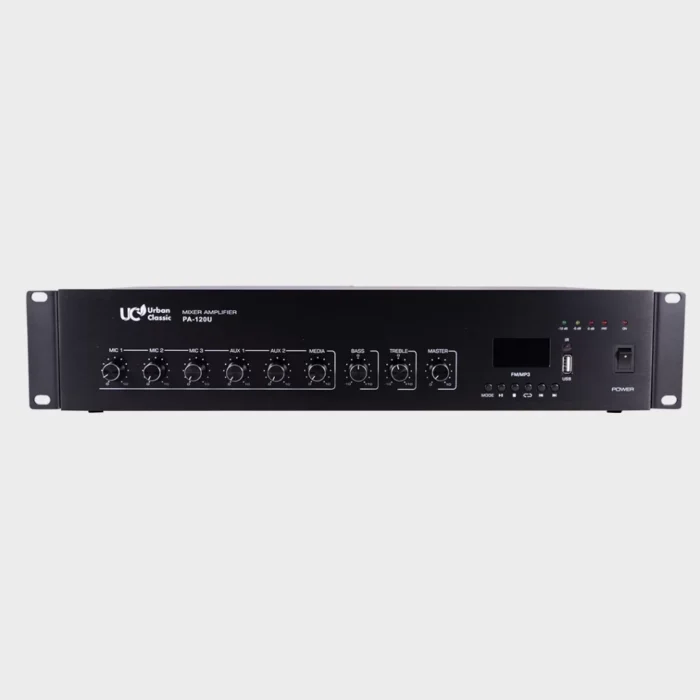 urban classic PA120 - 120Watts, Copper transformer 3 Mic Input, 2 Aux Input , Bluetooth, FM , USB (MP3, WMA playback), Pre Out , 4-16Ohm & 70/100V Speaker Output  VOX Feature - Image 4