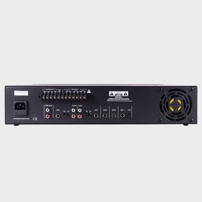urban classic - PA 550 Z3 (ZONE AMP)  550Watts, Copper transformer 3 Zone with Volume Control (100V ) , 3 Mic Input, 2 Aux Input , Bluetooth, FM , USB (MP3, WMA playback), Pre Out , 4-16Ohm & 70/100V Speaker Output VOX Feature - Image 2