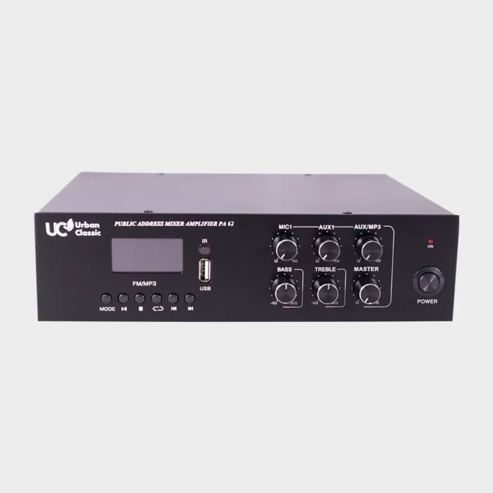 urban classic PA62 - 60Watts, Copper transformer 2 Mic Input, 2 Aux Input , Bluetooth, FM , USB (MP3, WMA playback), Pre Out , 4-16Ohm & 70/100V Speaker Output. - Image 2