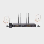 Urban Classic SVF 222080  Dual Bodypack with Dual Head Mics upto 90 mts Coverage, UHF, Variable frequency, HISS  Noise Cancelation 100+100 PreSet Channels