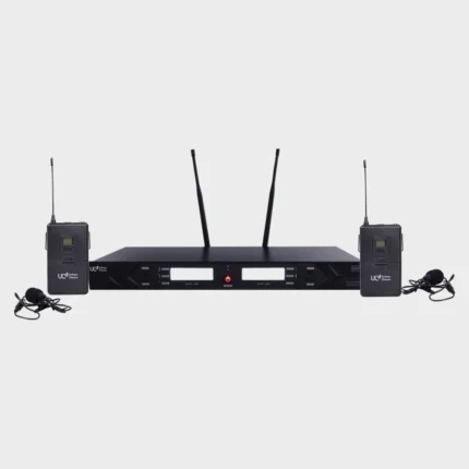 Urban Classic VF 222060C - Dual Body pack & Head Mics upto 50 mts Coverage, UHF, Variable Frequency, 100+100 Preset Channels