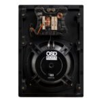 OSD Black 8" In-Wall Speaker Pair 170W, 1" Aluminum Dome Tweeter, 12dB Contour Switch, T83 - Image 2