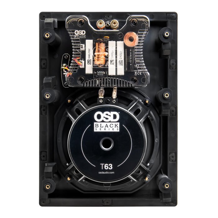 OSD Black T63 - 150W, 6.5"- Inwall Trimless Speaker with Carbon Fibre & 1" Aluminium Tweeter (Pair) - Image 4