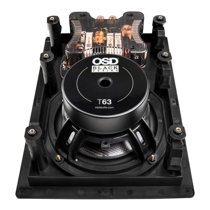OSD Black T63 - 150W, 6.5"- Inwall Trimless Speaker with Carbon Fibre & 1" Aluminium Tweeter (Pair) - Image 6