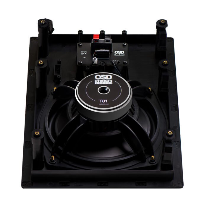 OSD Black T81 8" In-Wall Speakers w/ 1/2" Silk Dome Tweeter w/6dB Crossover (Pair) - Image 3