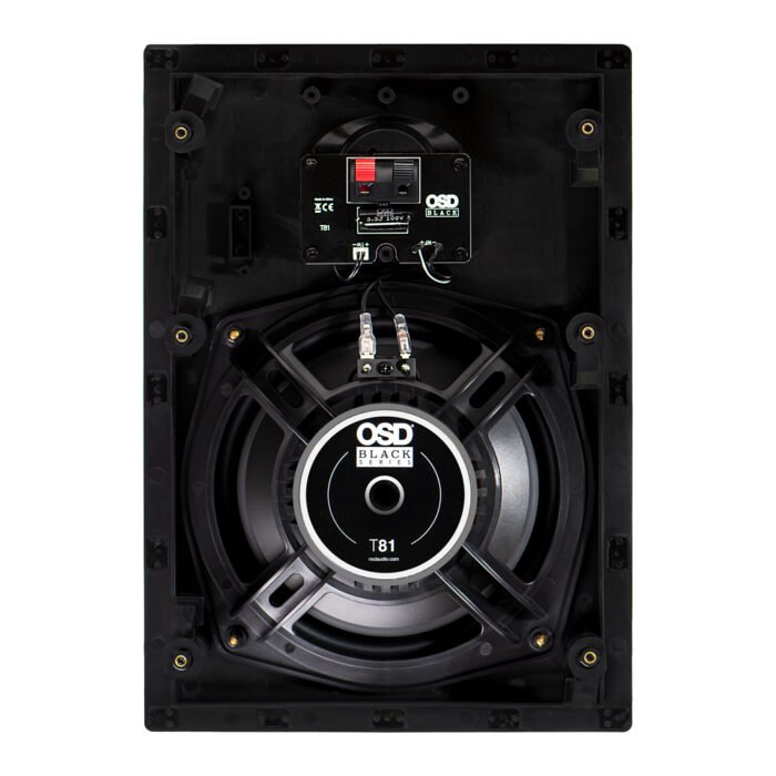 OSD Black T81 8" In-Wall Speakers w/ 1/2" Silk Dome Tweeter w/6dB Crossover (Pair) - Image 2