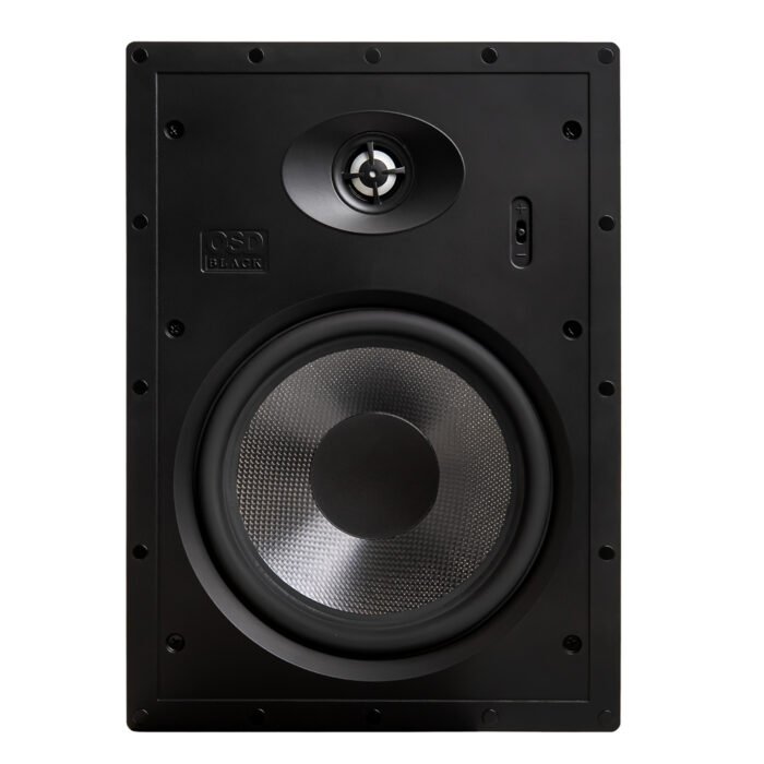 OSD Black 8" In-Wall Speaker Pair 170W, 1" Aluminum Dome Tweeter, 12dB Contour Switch, T83 - Image 5