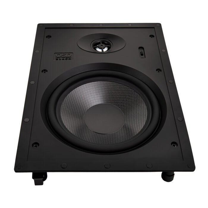 OSD Black 8" In-Wall Speaker Pair 170W, 1" Aluminum Dome Tweeter, 12dB Contour Switch, T83 - Image 4