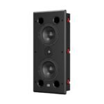 OSD Black T65-MKII In-Wall LCR Speaker with Dual 6.5" Carbon Fiber Drivers, Titanium Dome Tweeter