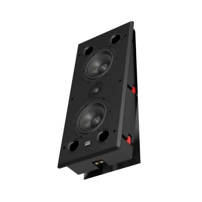 OSD Black T65-MKII In-Wall LCR Speaker with Dual 6.5" Carbon Fiber Drivers, Titanium Dome Tweeter - Image 2