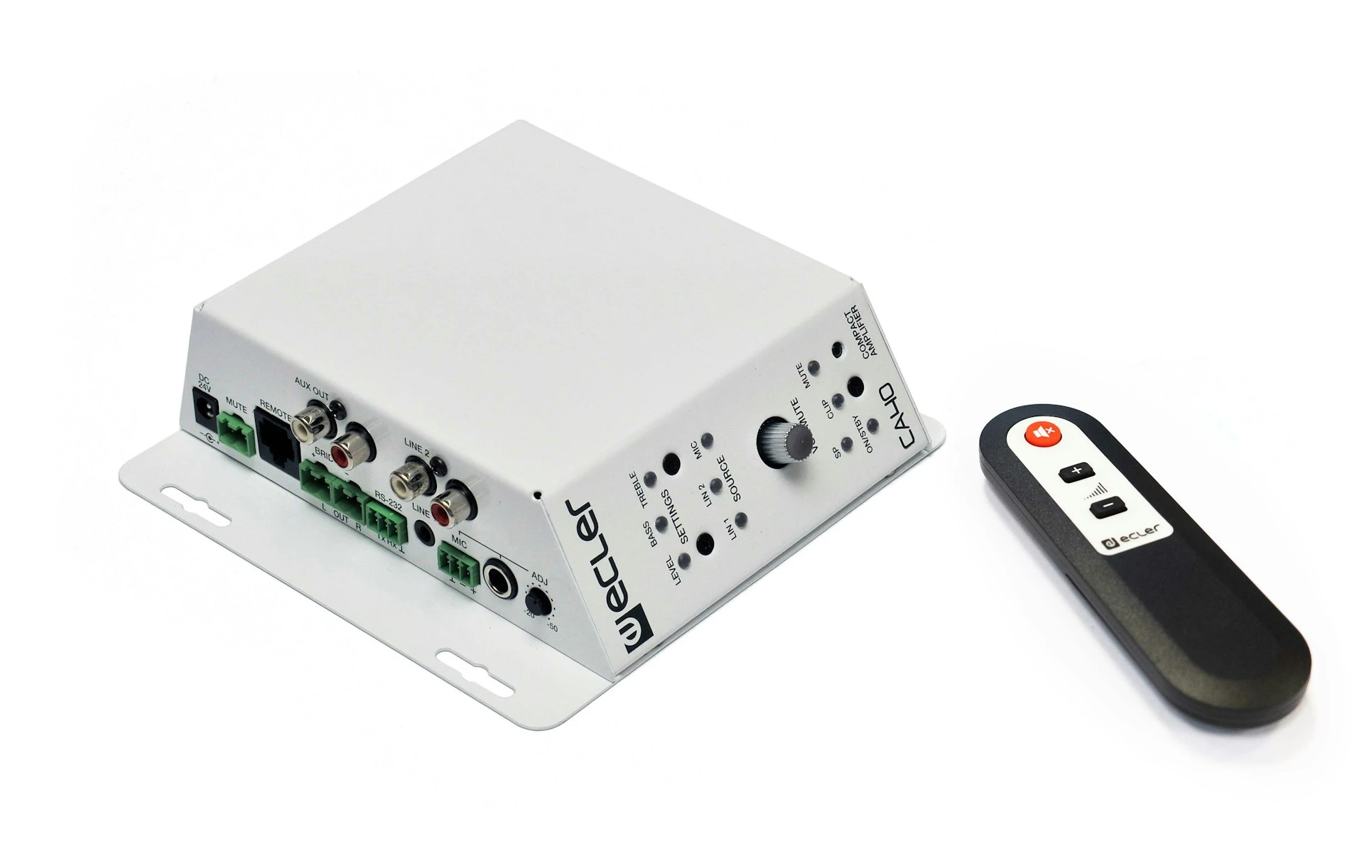1663887268-ecler_ca40_compact_power_amplifier_persp_and_mixer_ir_controller ECLER CA40 - Image 1