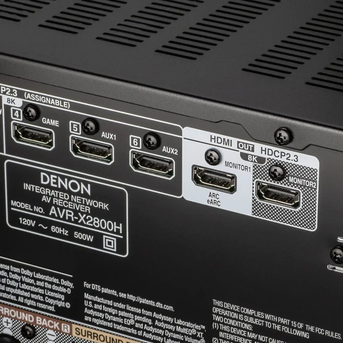 Denon AVR-X2800H - 7.2 Channel 8K AV Receiver - Image 4