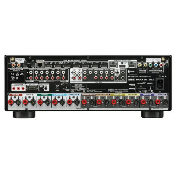 Denon AVC-X4800H - 9.4 Channel Dolby Atmos 8K & 3D Audio Experience AV Receiver - Image 6