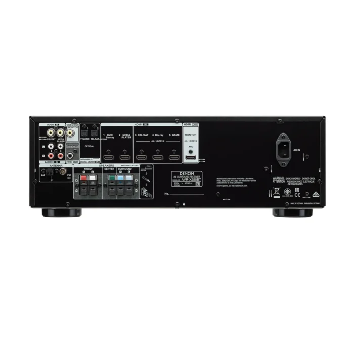 Denon AVR-X250BT - 5.1 Channel AV Receiver - Image 6